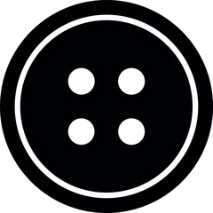 black and white Button Icon