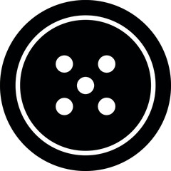 black button isolated on white