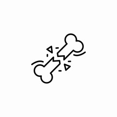 broken bone icon sign vector