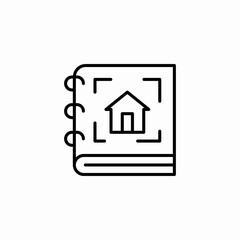 house catalogue book icon sign vector