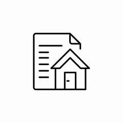 housing contract icon sign vector