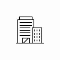 tall buildings icon sign vector