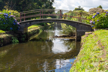 Charming Bridge Over a Serene Waterway