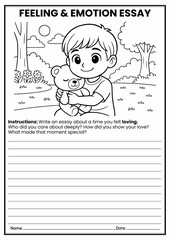 Feeling & Emotion Reflective Essay Worksheets | SEL Writing Activities for Grades 2–5 | Creative Writing | Emotional Regulation & Self-Awareness