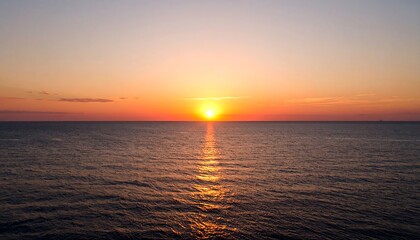 Panoramic sunset over the ocean