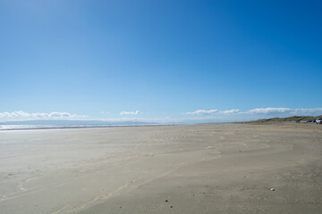 Serene Beach Under Clear Blue Sky