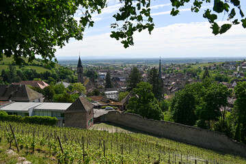 Blick auf Ribeauville nahe Straßburg, Frankreich