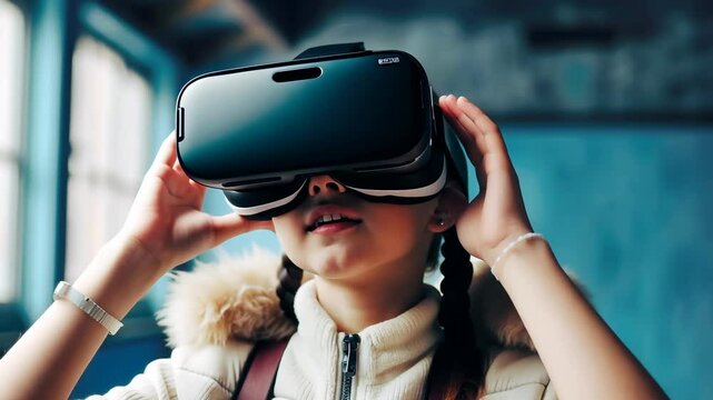 Access to global education: VR glasses and technology. - Powered by Adobe