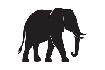 Fototapeta premium black color silhouette Elephant