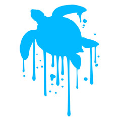 Water Turtle Slime Ink Stain Color Graffiti Drop Spray