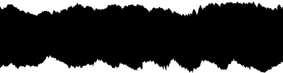 Horizontal ripped paper edge with realistic torn texture and transparent background.