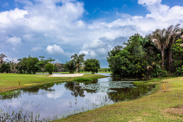 Lakowe Lakes, a residential and recreational area in Lagos, Nigeria. Polpular for its 18 hole golf course. Shot on 2 July 2025.