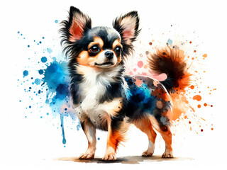 Watercolor Chihuahua Portrait