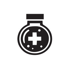 vector illustration of a medicine bottle