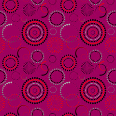 seamless geometric pattern of concentric circles, vector