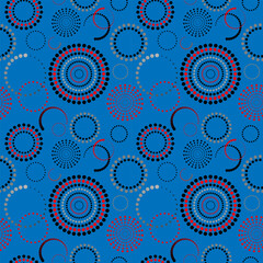 seamless geometric pattern of concentric circles, vector