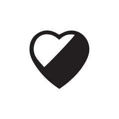 vector heart on white background