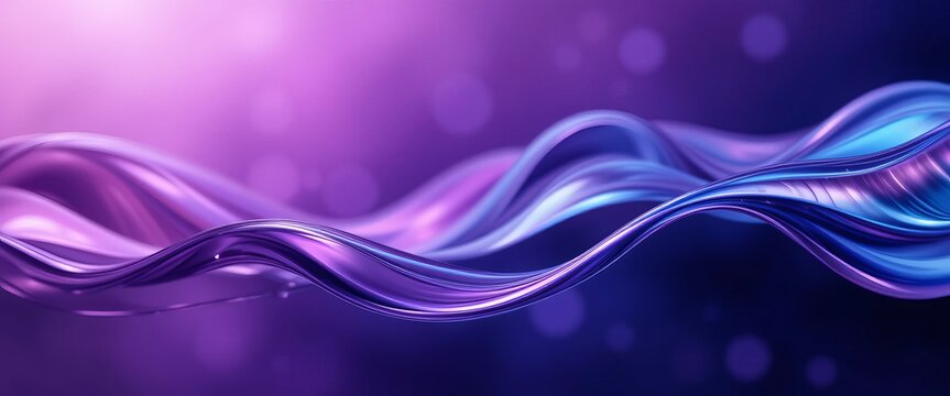 Abstract purple theme curved wave fluids flowing on black background, gradient glass flow background for banner wallpaper poster cover design with design