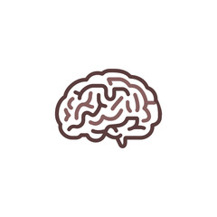 Human Brain Vector – Detailed Mind Illustration for Science, Medicine, and Educational Design Brain Illustration Vector – Human Head Anatomy Symbol for AI, Intelligence, and Research Themes

