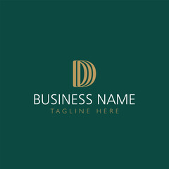 Elegant Letter D Logo for Beauty and Cosmetic Brand Feminine and Modern Monogram Design