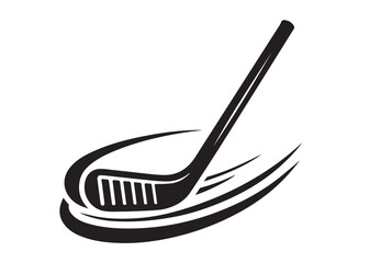 hockey stick logo silhouette and puck vector, hockey stick logo icon silhouette, ice hockey player silhouette vector illustration, hockey stick and puck logo silhouettes vector on a white background