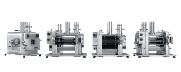 Photo-Realistic High-Resolution Isolated Four industrial food processo PNG cutout, transparent background, ideal for graphic design and presentations, branding, digital downloads