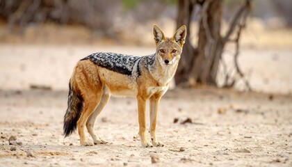 Fototapeta premium African wild dog in savanna