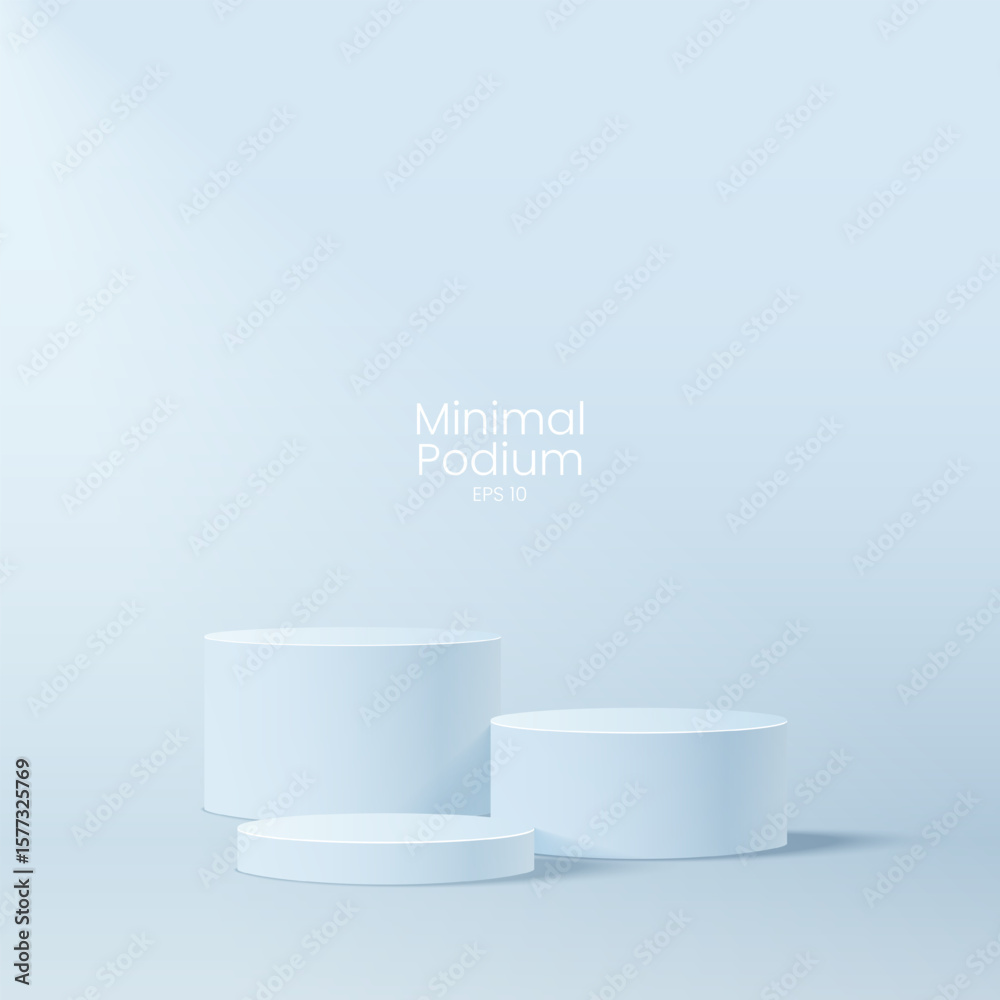 Sticker abstract minimal scene. minimal podium with soft material base. soft podium stages and product showc
