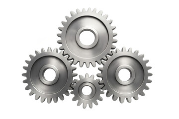 Set of metallic gears arranged in a mechanical pattern Mechanical Efficiency