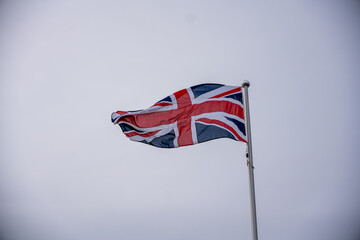 風になびくユニオンジャック