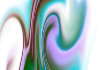 Holographic grainy gradients shape cutout on transparent background, retro color noisy gradient backdrop design cutout, liquid fluid mesh color gradient