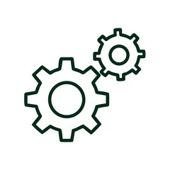 Gears in minimalist design representing engineering and mechanics  