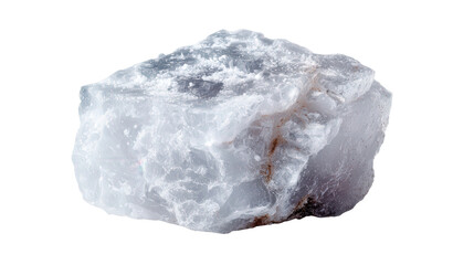 Obraz premium Halite rock salt mineral lump background isolated on a Transparent background, PNG file.
