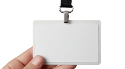 ID card holder background isolated on a Transparent background, PNG file.