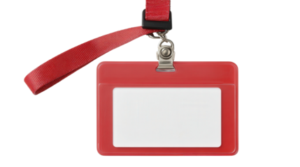 ID card holder background isolated on a Transparent background, PNG file.