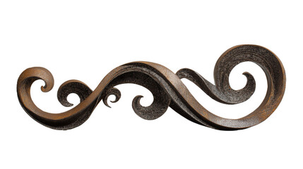 Obraz premium Iron sculpture for modern decor background isolated on a Transparent background, PNG file.