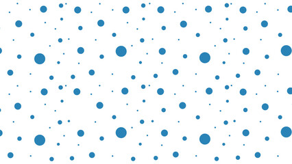 Abstract blue circles of varying sizes on a soft white backdrop. Dynamic, repeatable vector for fabric, decor, or packaging.