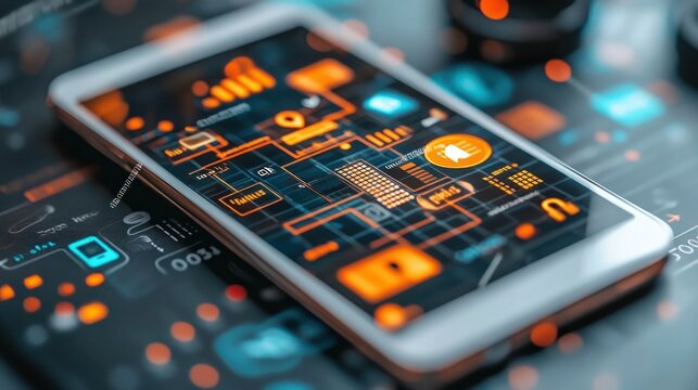 A smartphone displaying a virtual customer journey icon, illustrating evaluation strategies to boost satisfaction and drive revenue.