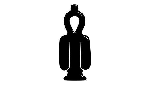 Tyet symbol , black isolated silhouette