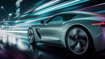 Fototapeta premium Dynamic automotive artistry a symphony of speed and futuristic design