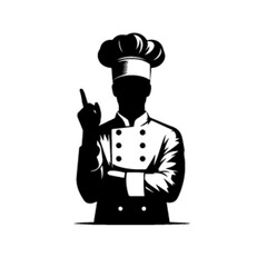 Cartoon Chef Holding a Covered Dish | Chef 18 Vector Illustration
