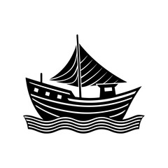 Boat anchor silhouette illustration.