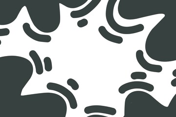 Black and White Abstract Organic Pattern