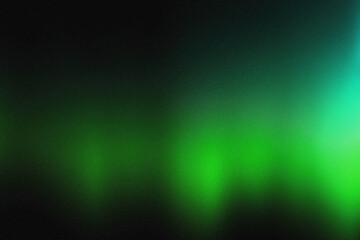 Green Aurora Wave Background in Dark Atmosphere