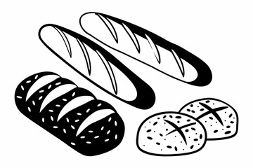 black and white bread