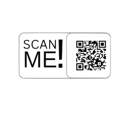 Fototapeta premium Scan Me,QR code for smartphone. Inscription scan me with smartphone icon. Qr code for payment. Vector illustration