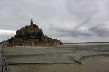 Farmland in the outskirts of the village of Mont Saint Michel on the French Atlantic coast