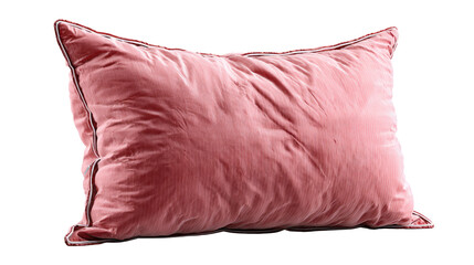 Crimson Comfort: A plush, rectangular pillow with a soft, inviting texture, perfect for providing restful sleep, resting and relaxation.