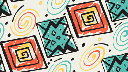 seamless geometric pattern with squares