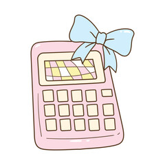 Kawaii Calculator with Ribbon